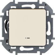 Переключатель 1-кл. Inspiria 10А IP20 250В 10AX с подсветкой/индикацией механизм сл. кость IEK 673661