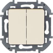 Выключатель 2-кл. Inspiria 10А IP20 250В 10AX механизм сл. кость IEK 673621